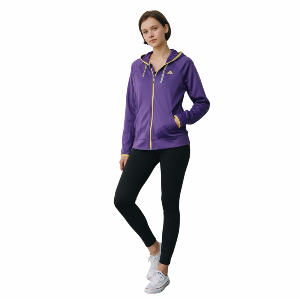 Adidas Purple Full Zip Hooded Jacket
